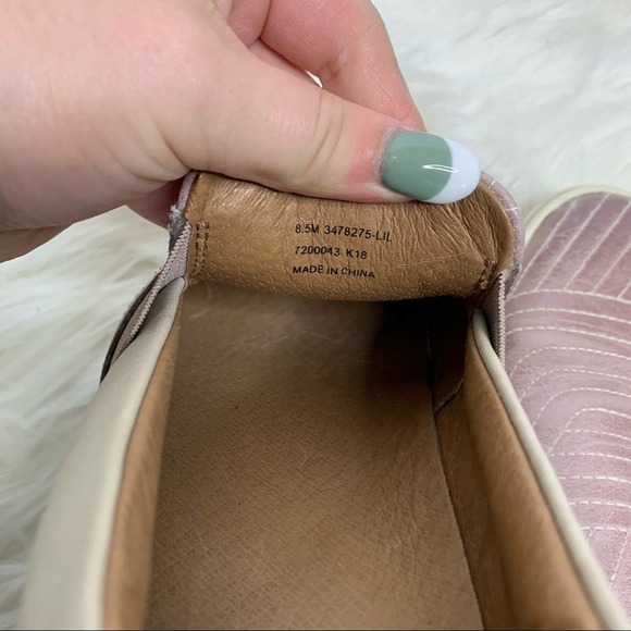 FRYE Lilac Ivy Stitch Leather Slip On Sneakers Size 8.5 - Picture 4 of 6